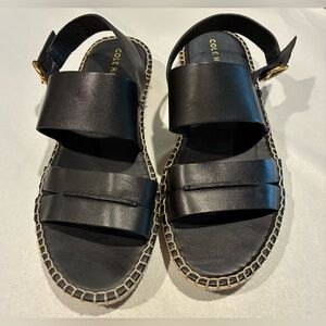 Cole Haan Pinch Maine Classic Grand Sandals Black Leather SZ. 9B Perfect